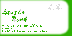 laszlo mink business card